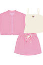 CONJ BLUSA,SHORTS/SAIA, COLETE NAT/RS BARBI/RA BARB