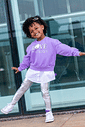 Conjunto Blusão Com Camisa E Legging Lilás E Prata CTV