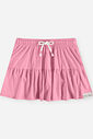 Conjunto Infantil Menina Cropped e Saia-Short com Strass Barbie