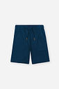 Conjunto Infantil Camisa Listrada e Bermuda de Linho Marinho