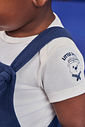 Conjunto Bebê Menino Body Urso Little Sailor e Jardineira Marinho