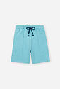 Conjunto Infantil Camiseta Surf e Bermuda de Moletom Azul