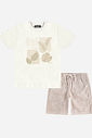 Conjunto Menino Camiseta Folhagens e Bermuda Duna