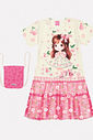 Vestido Infantil Menina Tutti-Frutti Com Bolsa Rosa Mundo Cinti