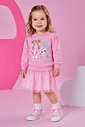 Vestido Infantil Menina de Inverno com Saia Tule – Vestido Bebê Estampa Friends Mundo Cinti