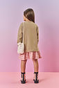 Vestido Infantil Menina Com Bolsa Bege Mundo Cinti