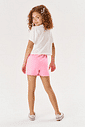 Conjunto Infantil Menina Blusa Cropped E Short Unicórnio Natural E Rosa Cinti Conjunto Infantil Menina Blusa Cropped E Short Unicórnio Natural E Rosa Cinti