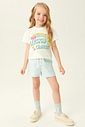 Conjunto Blusa E Short Natural E Rosa Abrange