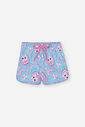 Shorts Infantil de Praia em Nylon Estampado AZUL BLUE LIGHT