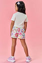 Conjunto Infantil Menina Blusa E Short Cute Natural Mundo Cinti
