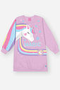 Vestido Infantil Menina Magic Unicórnio Lilás Mundo Cinti