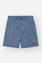 Conjunto Infantil Divertto Esporte Fino com Body Polo Colete e Bermuda em Moletinho Listrado AZ MARINHO/AZ DENIM