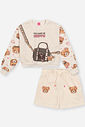 Conjunto Infantil Menina em Moletom Linho Happy Beli.me