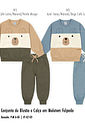 Conjunto Infantil Ursinho em Moletom Felpado – Look de Inverno Quentinho e Confortável