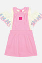 CONJ BLUSA E SALOPETE OFF WHITE/RS BARBIE