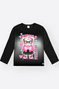 Blusa Térmica Manga Longa Bebê Menina Mundo Cinti PRETO