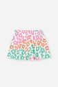 Conjunto Infantil Neon Love com Blusa Boxy e Shorts em New Stretch Floral – Look Menina Verão ROSA BARBIE