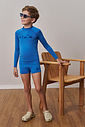 Sunga Infantil Boxer Cós com Cadarço UV Royal