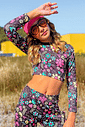 Conjunto Blusa Boxy E Calça Boot Cut Total Print Preto Dway