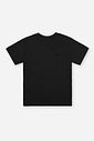 Camiseta Infantil Preta em Meia Malha com Bordado
