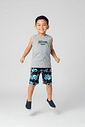 Conjunto Infantil Menino Jurassic Streets Cinza Abrange