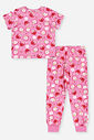 Conjunto Infantil Menina Pijama Morangos com Calça Jogger