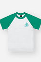 CONJ CAMISETA E BERMUDA BRANCO/VERDE VIVID