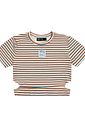 Blusa Cropped Teen Feminina Listrada Com Lurex Natural Dway Blusa Cropped Teen Feminina Listrada Com Lurex Natural Dway