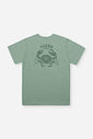 Camiseta Infantil Menino Flamê de Caranguejo Verde