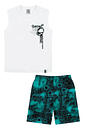 CONJ REGATA E BERMUDA BRANCO/PRETO