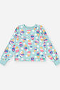 Conjunto Infantil Menina Pijama Sorvetes com Máscara de Dormir