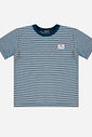 Conjunto Menino Menino Camiseta Listrada e Bermuda Marinho