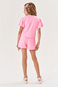 Conjunto Infantil Menina Blusa Boxy E Short Glitter Rosa Cinti