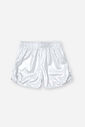 Conjunto Infantil Blusa Ursinho e Shorts Metalizado Branco