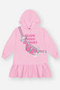 VESTIDO MANGA LONGA ROSA BARBIE