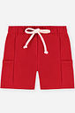 Conjunto Bebê Menino Camiseta Urso de Férias e Bermuda Vermelho