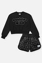Conjunto Infantil Menina Estrelas Matelassê Preto CTV