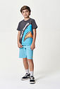 Conjunto Menino Camiseta Tubarão e Bermuda Sereno