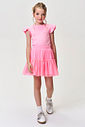 Conjunto Infantil Menina Regata com Strass e Saia-Short Barbie