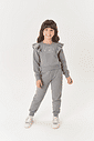 Conjunto Infantil Menina Blusão Babado E Calça Mescla Mundo Cinti Conjunto Infantil Menina Blusão Babado E Calça Mescla Mundo Cinti