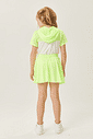 Conjunto Blusa E Short-Saia Com Tela Amarelo Neon E Natural CTV Conjunto Blusa E Short-Saia Com Tela Amarelo Neon E Natural CTV