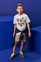 Conjunto Menino Camiseta Stay Wild e Bermuda Café