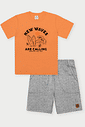 CONJ CAMISETA E BERMUDA LJ NECTARI/MESCLA M.