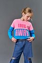 Blusa Infantil Menina Look Away Rosa/Azul CTV