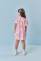 Vestido Infantil Menina Cabeça de Ursinhos Rosa Mundo Cinti