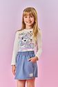 Conjunto Infantil Menina Blusa Magic E Short-Saia Lilás Mundo Cinti