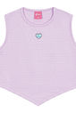 Blusa Cropped Infantil Menina Coração Lilás Cinti Blusa Cropped Infantil Menina Coração Lilás Cinti