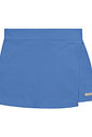 Conjunto Infantil Menina Blusa Cropped E Short-Saia Natural E Azul Cinti