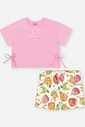 Conjunto Menina Hello Summer Rosa Mundo Cinti
