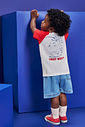 Conjunto Bebê Menino Camiseta Urso Surfista e Bermuda Jeans Médio